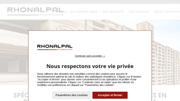 Page d'accueil du site : Rhonalpal