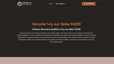 Page d'accueil du site : Serrurier Ivry-sur-Seine