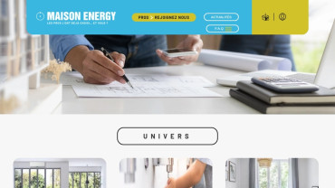 Page d'accueil du site : Maison Energy