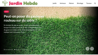Page d'accueil du site : Jardin Hebdo