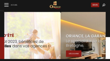 Page d'accueil du site : Oriance