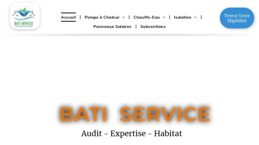 Page d'accueil du site : Bati Service