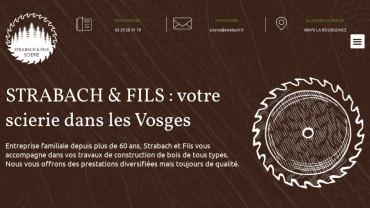 Page d'accueil du site : Strabach & Fils