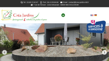Page d'accueil du site : Créa Jardins