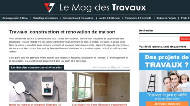 Page d'accueil du site : Travaux & Construction