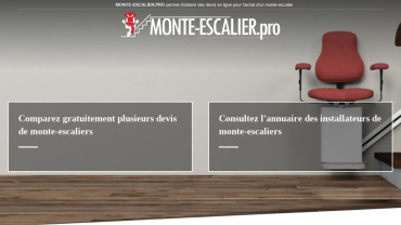 Page d'accueil du site : Monte-escalier.pro