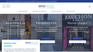 Page d'accueil du site : Etna France 