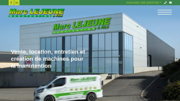 Page d'accueil du site : Marc Lejeune Manutention 