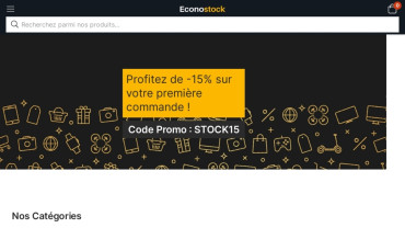 Page d'accueil du site : Econostock