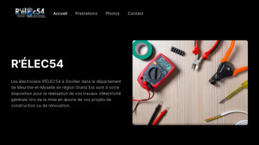 Page d'accueil du site : R'ÉLEC54