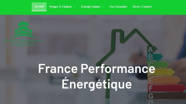 Page d'accueil du site : France Performance Énergétique