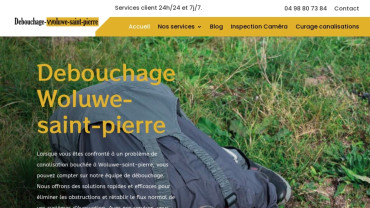 Page d'accueil du site : Débouchage Pierre