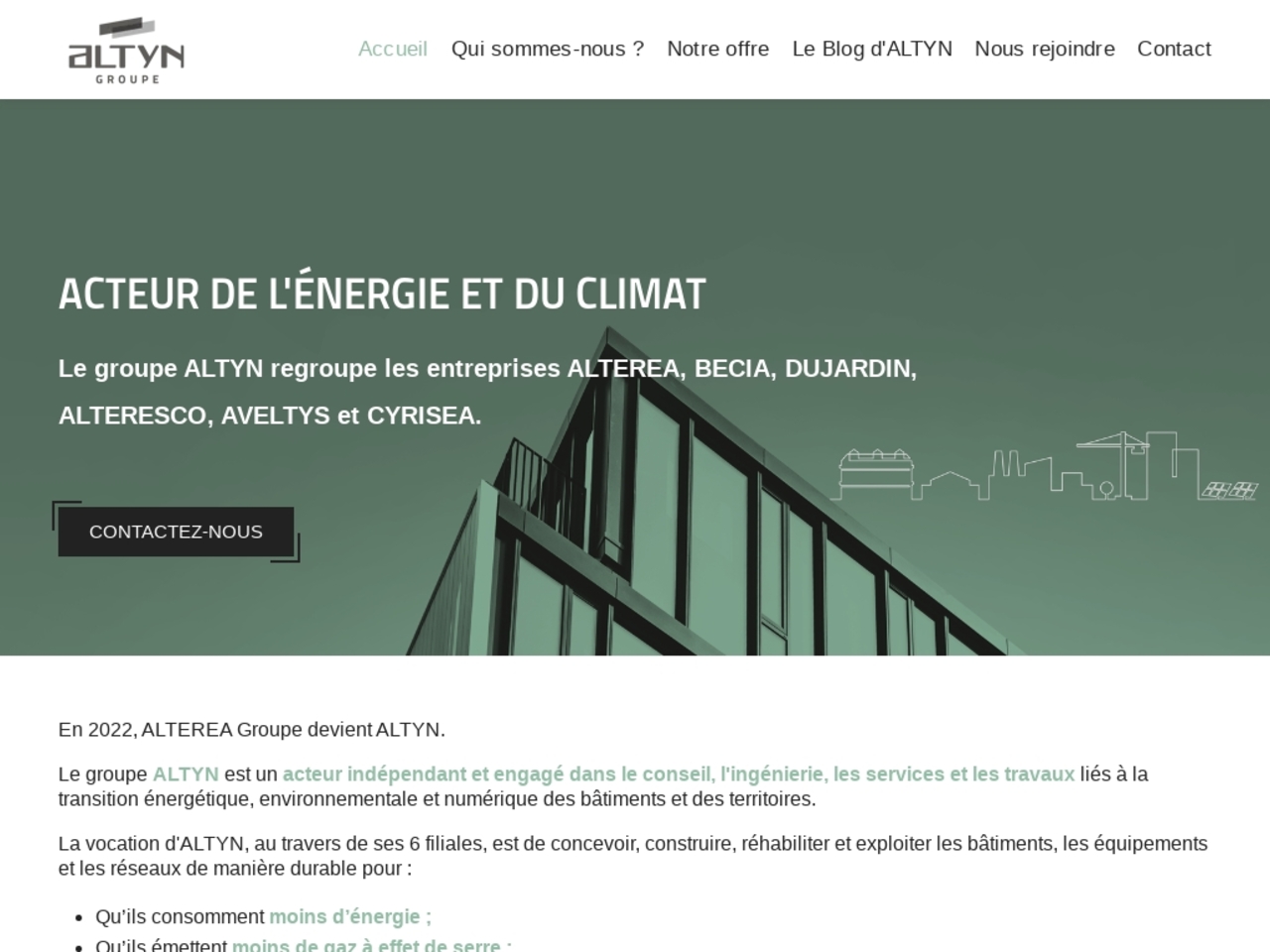 Altyn Group Spécialiste en performance énergétique