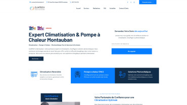 Page d'accueil du site : ClimTech