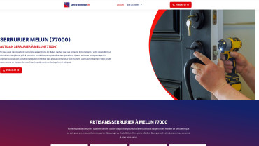 Page d'accueil du site : Serruriermelun.fr
