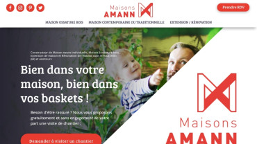 Page d'accueil du site : Maisons Thierry Amann