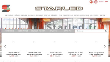 Page d'accueil du site : Starled