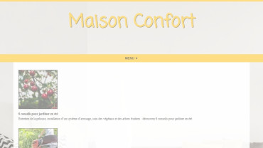 Page d'accueil du site : Maison-Confort