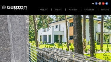 Page d'accueil du site : Gabion Design