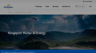 Page d'accueil du site : Kingspan Environmental France