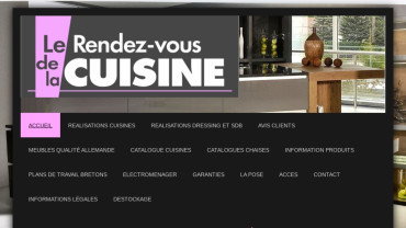 Page d'accueil du site : Le Rendez-vous de la Cuisine