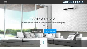 Page d'accueil du site : ArthurFroid