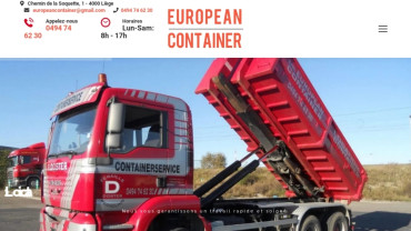 Page d'accueil du site : European Container