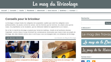 Page d'accueil du site : Le Mag du Bricolage