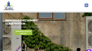 Page d'accueil du site : Winbest Climatisation