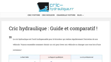 Page d'accueil du site : Cric-hydraulique.fr