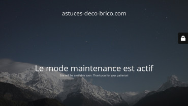 Page d'accueil du site : Astuces Déco Brico