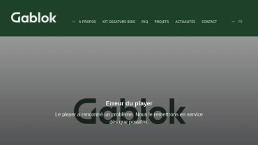 Page d'accueil du site : Gablok