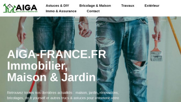 Page d'accueil du site : Aiga France
