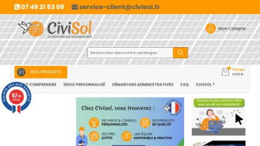 Page d'accueil du site : CiviSol