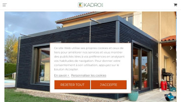 Page d'accueil du site : KADRO BOIS