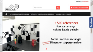Page d'accueil du site : Stickers-carrelage.fr