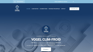 Page d'accueil du site : Vogel Clim Froid