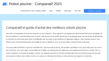 Page d'accueil du site : Robotpiscine.info