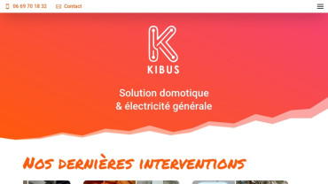 Page d'accueil du site : Kibus