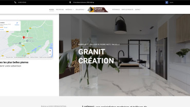 Page d'accueil du site : Granit Création