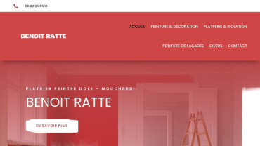 Page d'accueil du site : Peinture Ratte