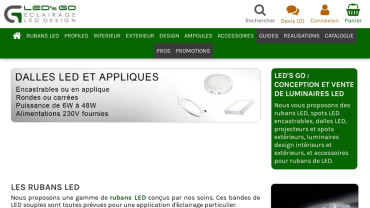 Page d'accueil du site : Ledsgo.fr