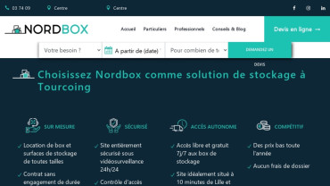 Page d'accueil du site : Nordbox
