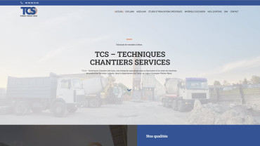 Page d'accueil du site : Techniques Chantiers Services