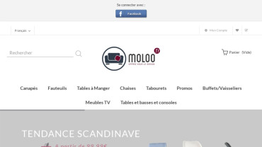 Page d'accueil du site : Moloo