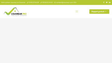 Page d'accueil du site : Couvreur Pro