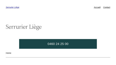 Page d'accueil du site : Serrurier Liège