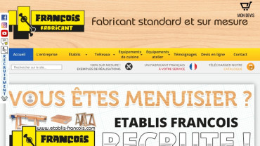 Page d'accueil du site : Établis François