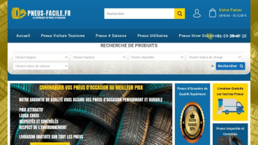 Page d'accueil du site : Pneus-Facile.fr