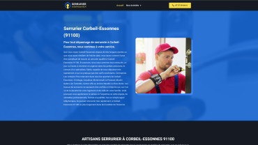 Page d'accueil du site : Serruriercorbeilessonnes.fr